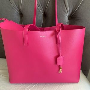 Saint Laurent Shopper Tote and Pouch New with Tags